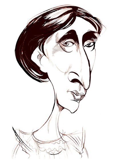 Virginia Woolf, English Novelist (Caricature) by Neale Osborne